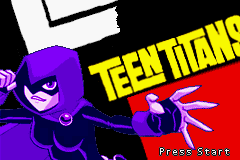 Teen Titans title screen for GameBoy Advance